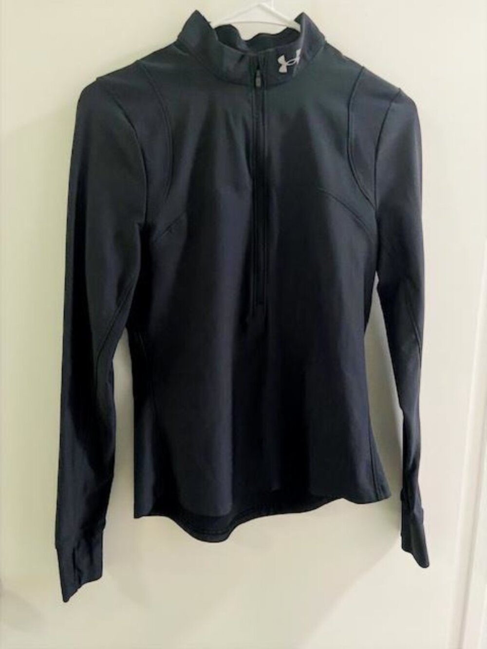 Under Armour Half Zip Fitted Black Jacket Size S